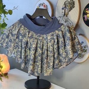 Aerie Blue Floral Skater Skirt